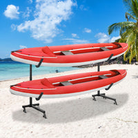 Piedi regolabili porta-kayak autoportante coperture Imbottite capacit¨¤ di carico 80 KG-Supporto tavole da surf con base larga Nero