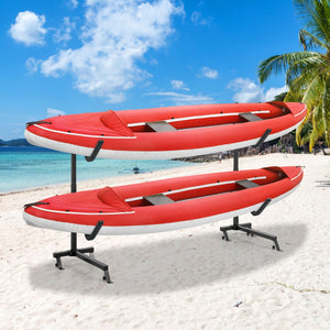 Piedi regolabili porta-kayak autoportante coperture Imbottite capacit¨¤ di carico 80 KG-Supporto tavole da surf con base larga Nero