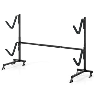 Piedi regolabili porta-kayak autoportante coperture Imbottite capacit¨¤ di carico 80 KG-Supporto tavole da surf con base larga Nero