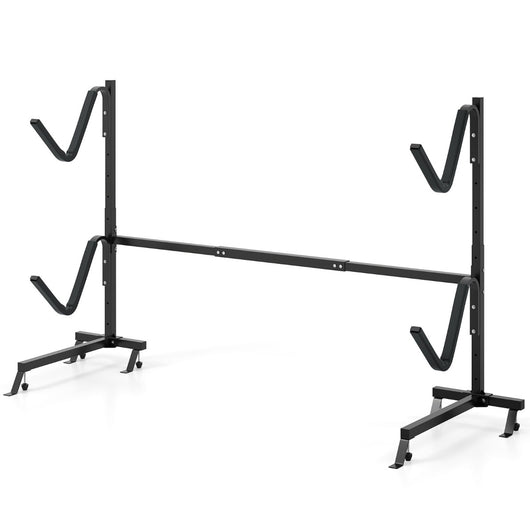 Piedi regolabili porta-kayak autoportante coperture Imbottite capacit¨¤ di carico 80 KG-Supporto tavole da surf con base larga Nero