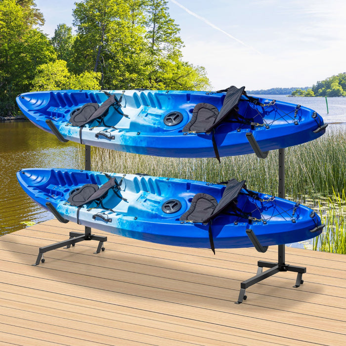 Piedi regolabili porta-kayak autoportante coperture Imbottite capacit¨¤ di carico 80 KG-Supporto tavole da surf con base larga Nero