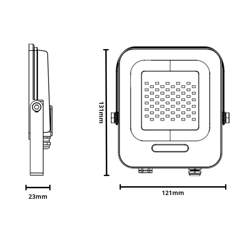 Proiettore led 20 watt slim metallo nero ip65 equivalente 115 watt temperatura colore lampada 6000k bianco freddo