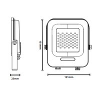 Proiettore led 20 watt slim metallo nero ip65 equivalente 115 watt temperatura colore lampada 6000k bianco freddo