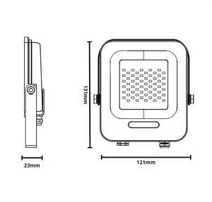 Proiettore led 20 watt slim metallo nero ip65 equivalente 115 watt temperatura colore lampada 6000k bianco freddo
