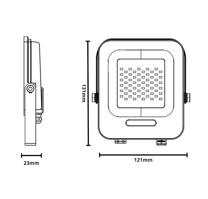 Proiettore led 20 watt slim metallo nero ip65 equivalente 115 watt temperatura colore lampada 6000k bianco freddo