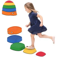 Set di Pietre di Equilibrio per Bambini Impilabili di 5 Pezzi Antiscivolo per Interni ed Esterni Multicolore