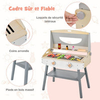 Barbecue giocattolo in legno per bambini 3 anni + 17 accessori coperchio ribaltabile suono realistico regali ideali 20_0005309