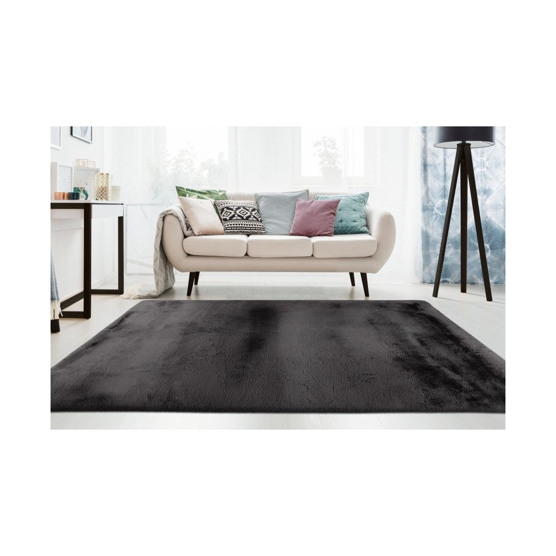 Tappeto 230x160cm, design E009Y colore grafite - Comfort ed eleganza per il tuo interno