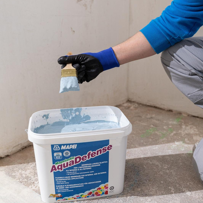 Membrana liquida elastica impermealizzante rivestimenti mapelastic aquadefense *** formato 3.5 kg, confezione 1