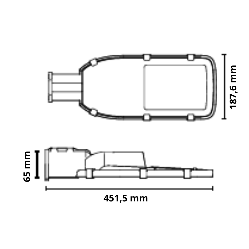 Armatura stradale led slim modello highway ip65 temperatura di luce 4000k watt 100 watt