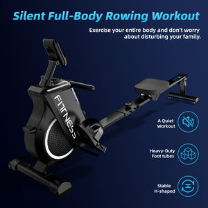 Vogatore per Casa Magnetico - RATTANTREE - Vogatori idraulico magnetico/domestico, 8 Livelli di Resistenza, Carico Massimo 120 kg