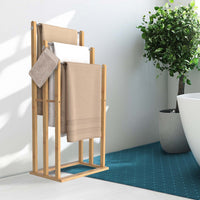 IDMarket - Toallero de 3 niveles RITA de bambú