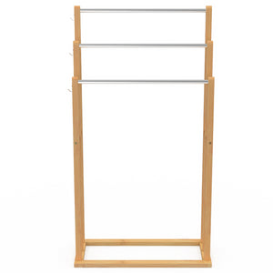 IDMarket - Toallero de 3 niveles RITA de bambú