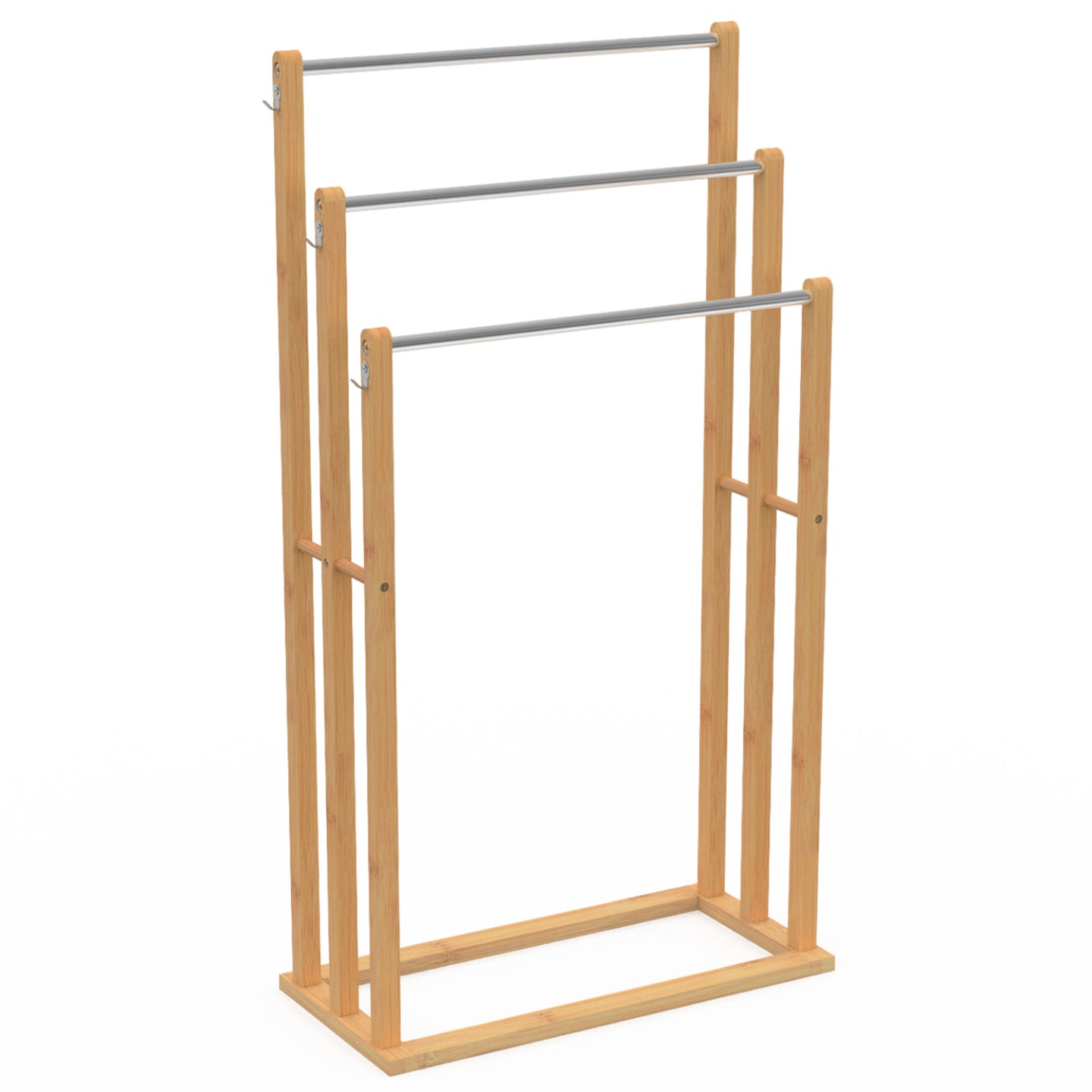 IDMarket - Toallero de 3 niveles RITA de bambú