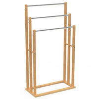 IDMarket - Toallero de 3 niveles RITA de bambú