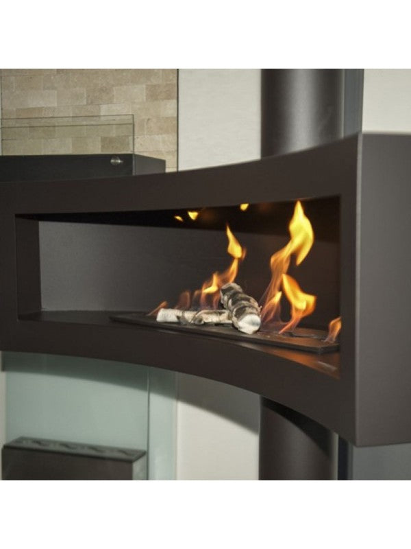 TOBA TUBE - Biocamino Sospeso Ruotante Colore Nero Opaco.