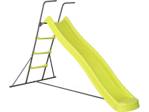 Scivolo da giardino a doppia onda "Poly" verde - 240 x 120 x 156 cm