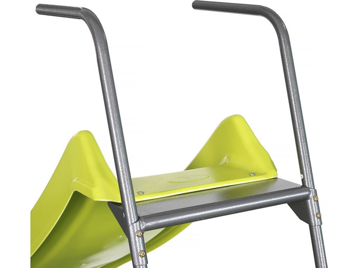 Scivolo da giardino a doppia onda "Poly" verde - 240 x 120 x 156 cm