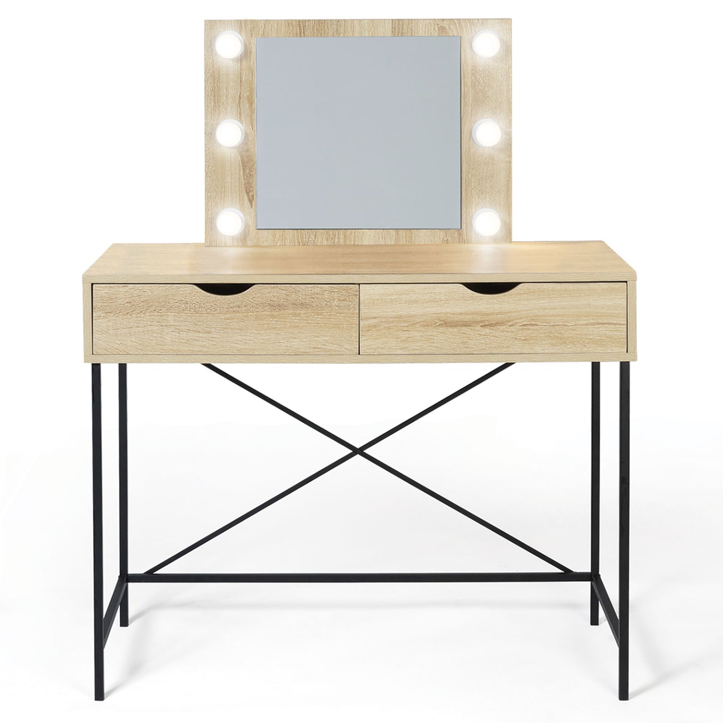 IDMarket - Toeletta con specchio di design industriale LOUISA