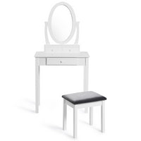 IDMarket - Toeletta con specchio e sgabello BETTY