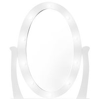 IDMarket - Toeletta con specchio LED e sgabello BELLA