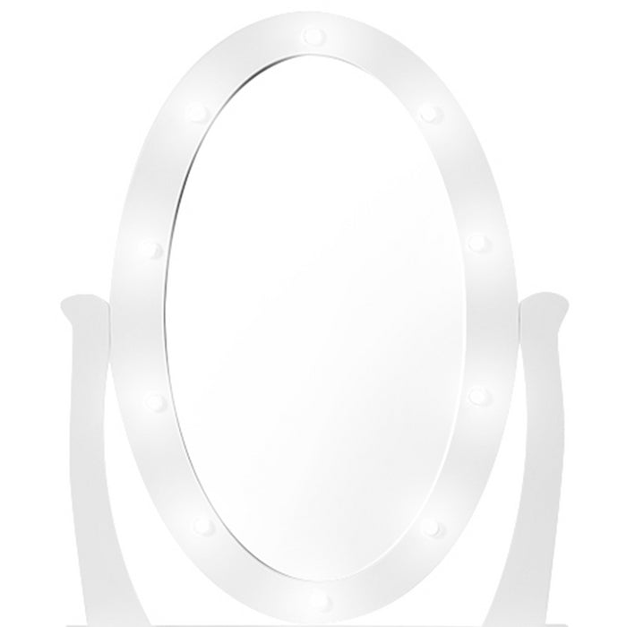 IDMarket - Toeletta con specchio LED e sgabello BELLA