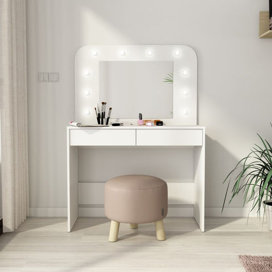 Toeletta 1780 con specchio e luci colore bianco