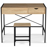 IDMarket - Toeletta con specchio pieghevole di design industriale LUIS