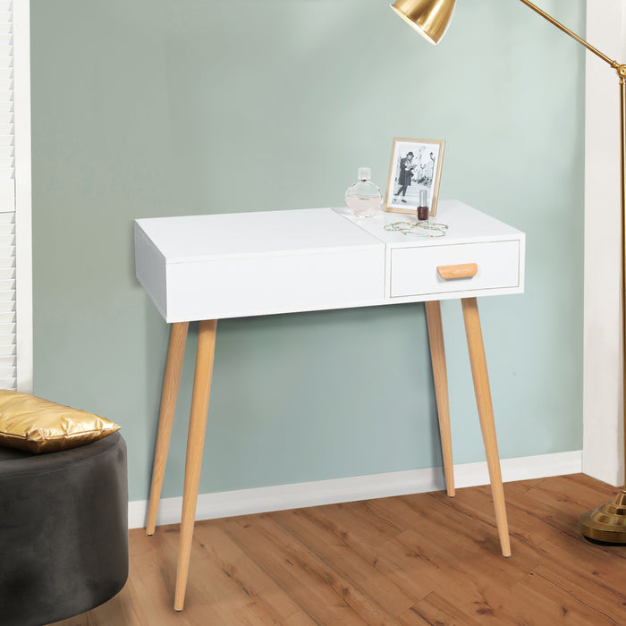 IDMarket - Toeletta con specchio pieghevole scandinavo LISA