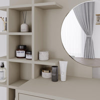 Toeletta trucco Mup con vani a giorno colore cashmere