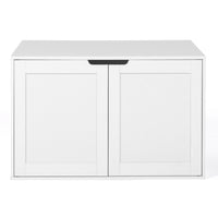 IDMarket - Toilette per gatti a doppia anta bianca