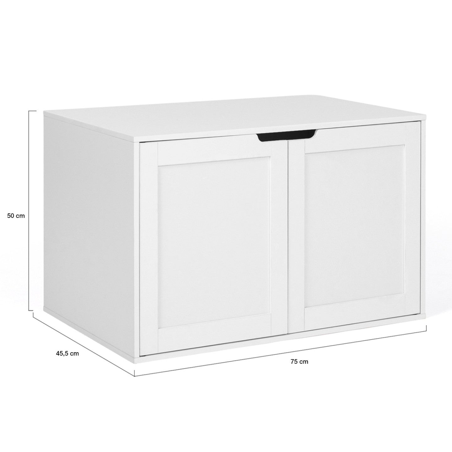 IDMarket - Toilette per gatti a doppia anta bianca