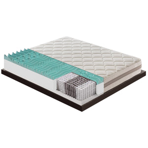 Materasso Singolo 80x200 Molle insacchettate e memory foam 9 Zone differenziate Altezza 22 cm