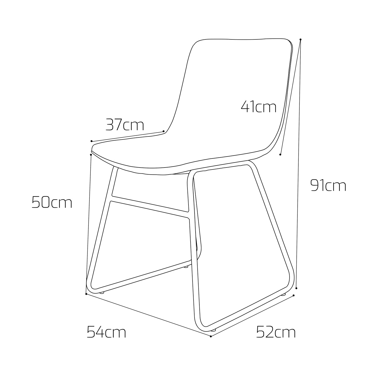 TOKYO - Set di 2 sedie in lino e metallo design moderno. Set di 2 sedie da pranzo, ufficio, studio. Colore giallo senape