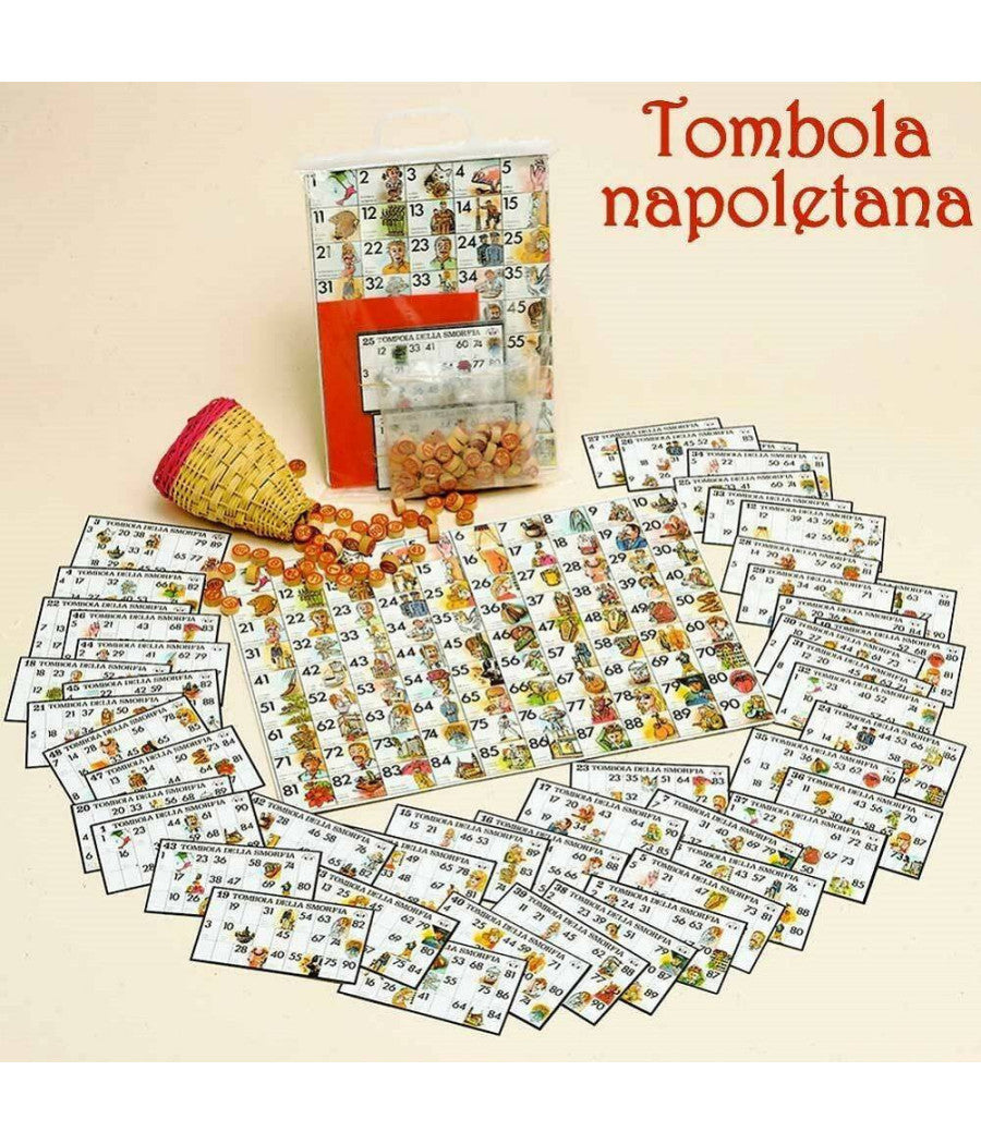 Tombola Napoletana Con Cartelle Smorfia Classica Natale Capodanno Gioco Numeri         