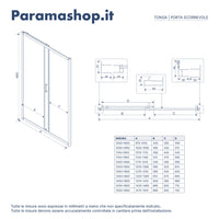 Nicchia doccia 120cm scorrevole vetro 6 mm stampato h185 | Tonga