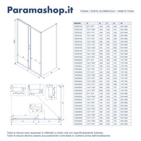 Box doccia 110x70 cm scorrevole vetro 6mm trasparente profili cromati h185 | Tonga