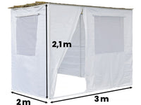Sukkah in Kit NINA regolabile - 3 x 2 - 1 rotolo di bambù e 3 doghe di legno