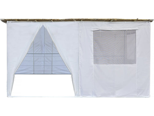 Sukkah in kit NINA regolabile - 4 x 3 - 4 rotoli di bambù e 4 doghe di legno