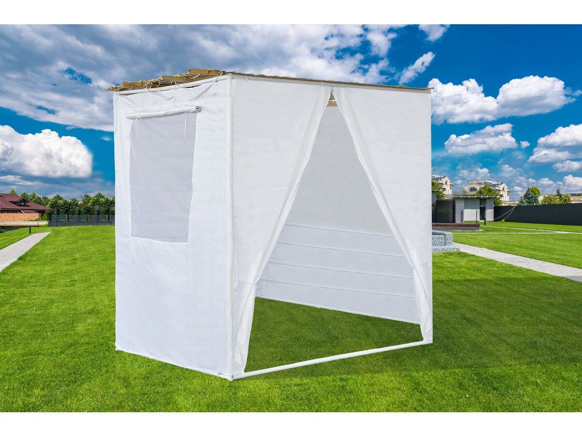 Sukkah in NINA Kit regolabile 2 x 2 con 1 rotolo di bambù e 2 listelli di legno