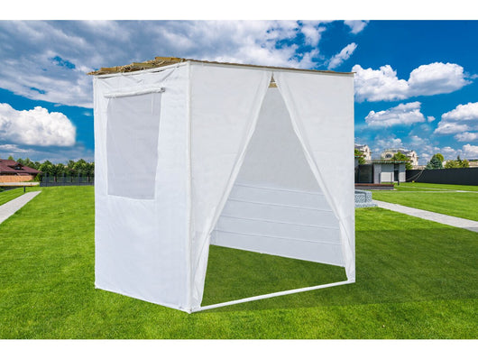 Sukkah in NINA Kit regolabile 2 x 2 con 1 rotolo di bambù e 2 listelli di legno