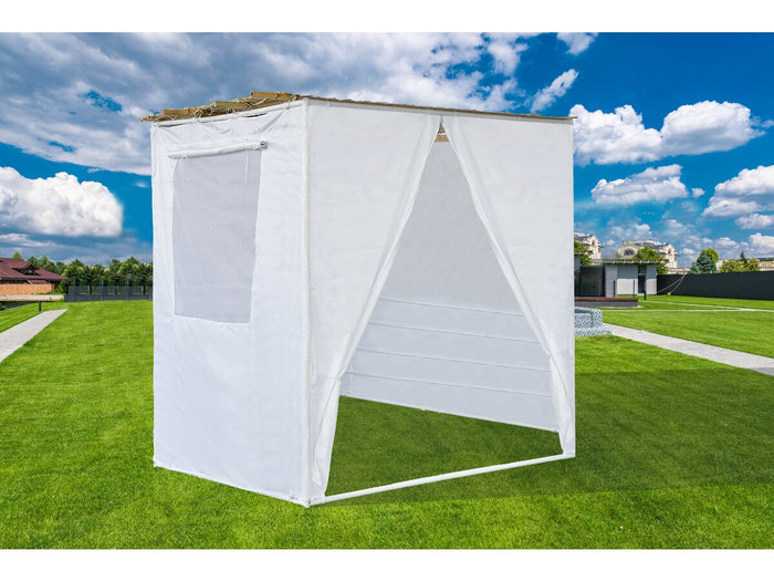 Sukkah in NINA Kit regolabile 2 x 2 con 1 rotolo di bambù e 2 listelli di legno