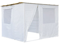 Sukkah in NINA Kit regolabile 3 x 3 -3 rotoli di bambù e 3 doghe di legno