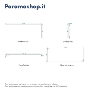 Mobile bagno sospeso 120 cm due cassetti carta da zucchero con top | Ardenne