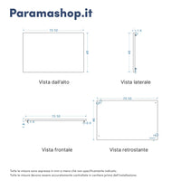 Mobile bagno sospeso 70 cm due cassetti grigio opaco con top | Ardenne