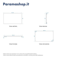 Mobile bagno sospeso 80 cm due cassetti grigio opaco con top | Ardenne