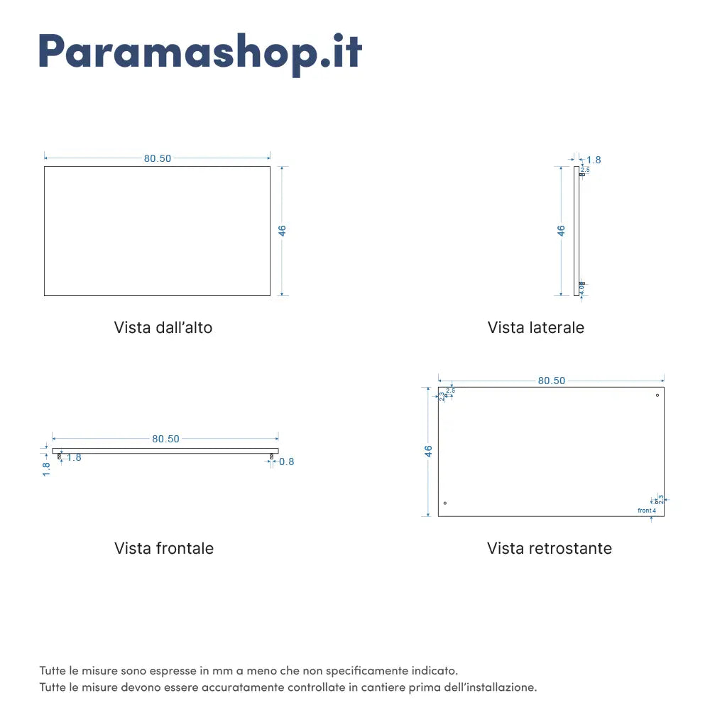 Mobile bagno sospeso 80 cm un cassetto carta da zucchero con top | Ardenne
