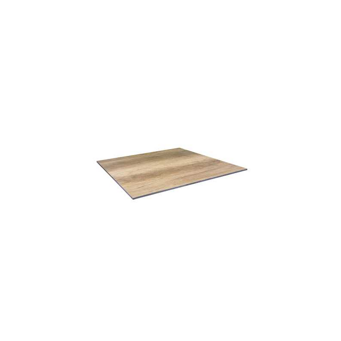 Top tavolo hpl mahe' effetto legno naturale quadro cm 79x79x1