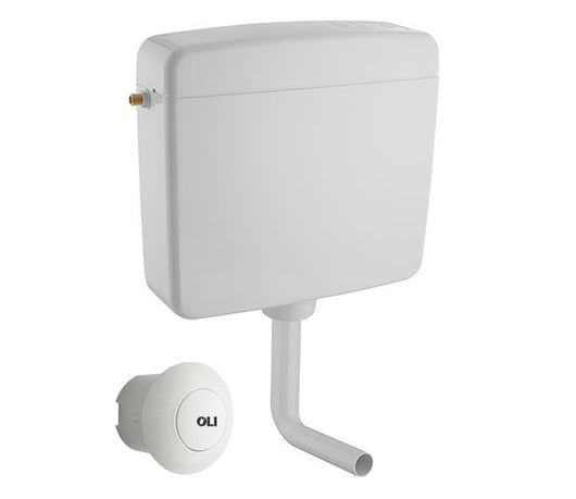 Cassetta di scarico pneumatica a zaino OLI Topazio con pulsante incasso 411721