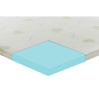 Topper correttore memory foam alto 10cm - rivestimento all’aloe vera - 120x190